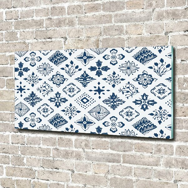 Cuadro metacrilato horizontal Patrón floral