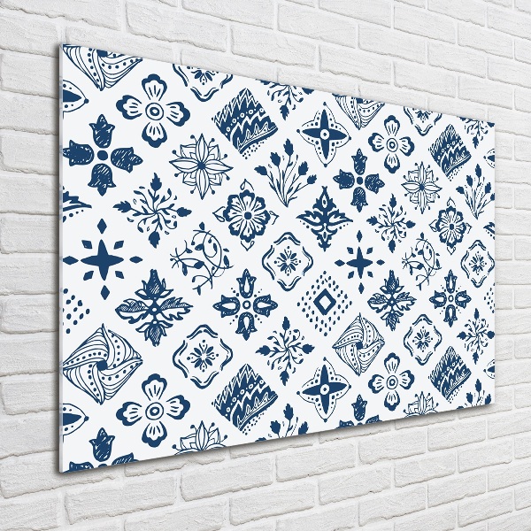 Cuadro metacrilato horizontal Patrón floral