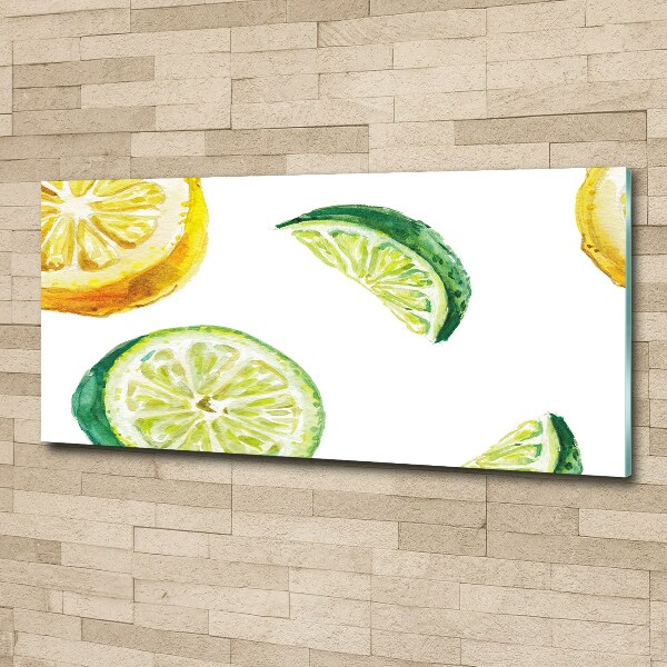 Pintura en acrílico horizontal Limón y lima