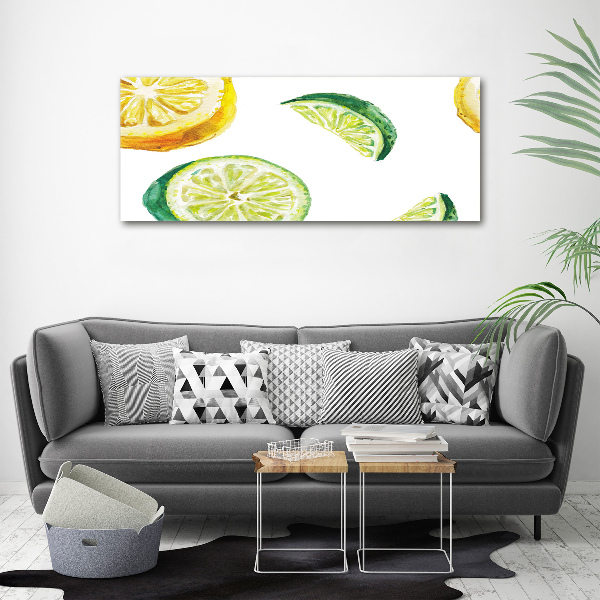 Pintura en acrílico horizontal Limón y lima