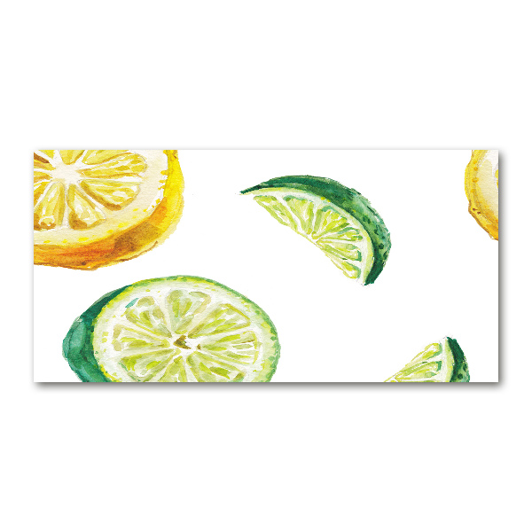 Pintura en acrílico horizontal Limón y lima