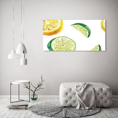 Pintura en acrílico horizontal Limón y lima