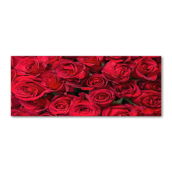 Cuadro metacrilato horizontal rosas rojas