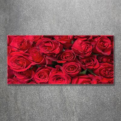 Cuadro metacrilato horizontal rosas rojas