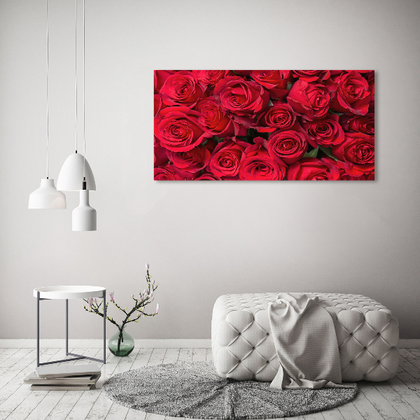 Cuadro metacrilato horizontal rosas rojas