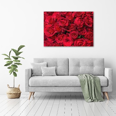 Cuadro metacrilato horizontal rosas rojas