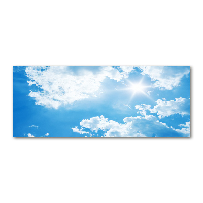 Pintura en acrílico horizontal Nubes en el cielo