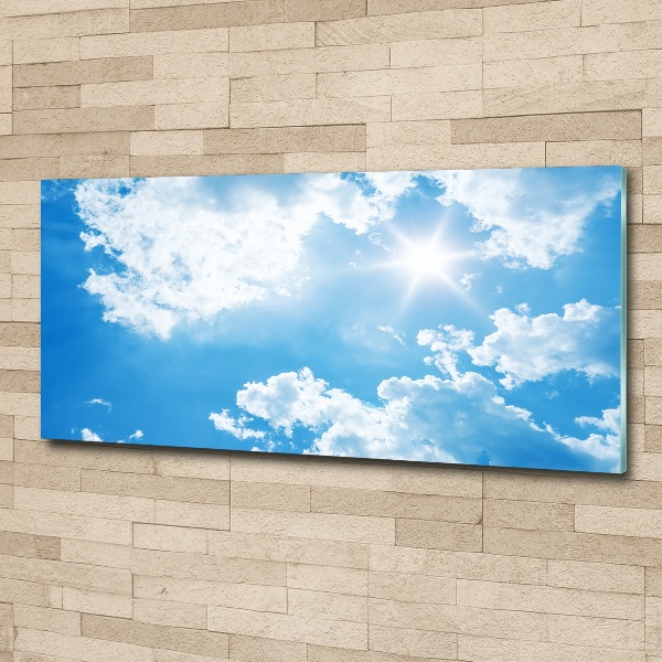 Pintura en acrílico horizontal Nubes en el cielo