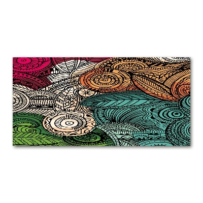 Cuadro acrílico horizontal Plumas abstractas