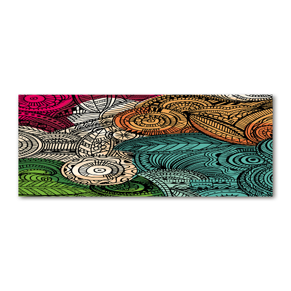 Cuadro acrílico horizontal Plumas abstractas