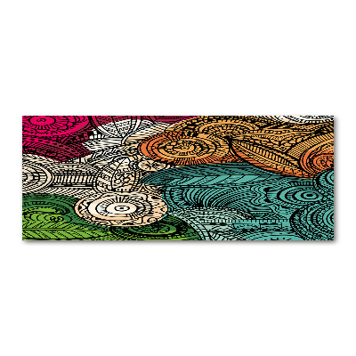 Cuadro acrílico horizontal Plumas abstractas