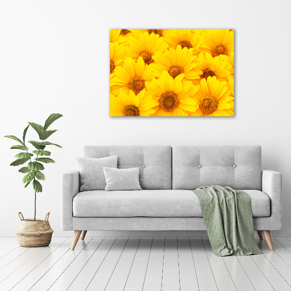 Cuadro acrílico horizontal Girasoles