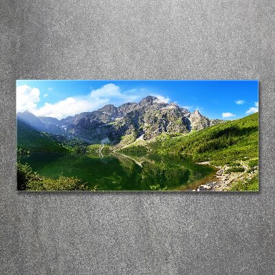Foto obraz szkło akryl Morskie oko Tatry