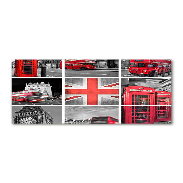 Cuadro acrílico horizontal Collage de Londres