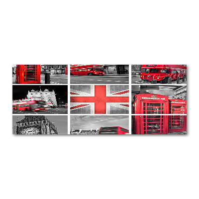 Cuadro acrílico horizontal Collage de Londres