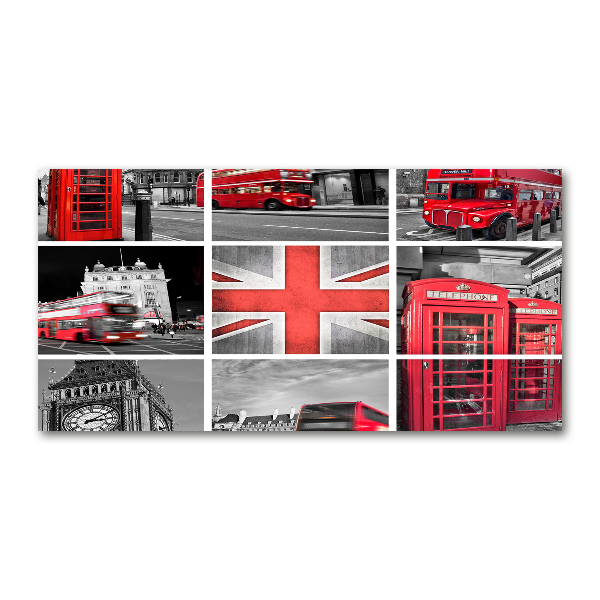 Cuadro acrílico horizontal Collage de Londres