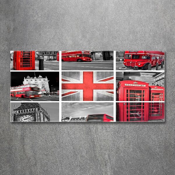 Cuadro acrílico horizontal Collage de Londres
