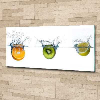 Cuadro acrílico horizontal Frutas bajo el agua