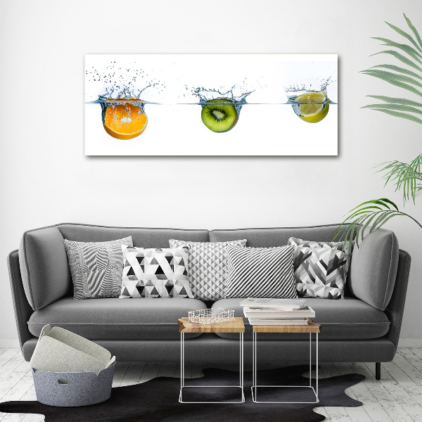 Cuadro acrílico horizontal Frutas bajo el agua