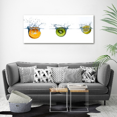 Cuadro acrílico horizontal Frutas bajo el agua