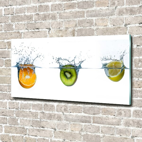 Cuadro acrílico horizontal Frutas bajo el agua