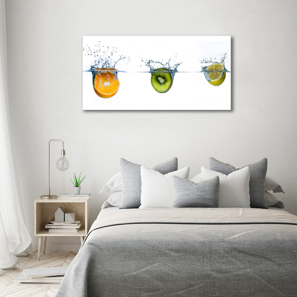 Cuadro acrílico horizontal Frutas bajo el agua