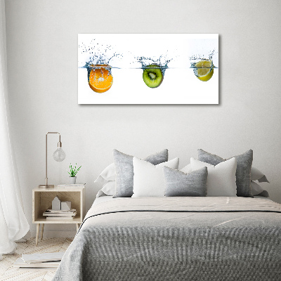 Cuadro acrílico horizontal Frutas bajo el agua