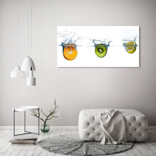 Cuadro acrílico horizontal Frutas bajo el agua