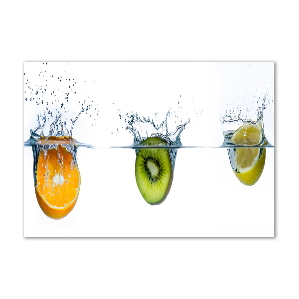 Cuadro acrílico horizontal Frutas bajo el agua