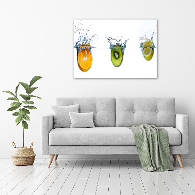 Cuadro acrílico horizontal Frutas bajo el agua