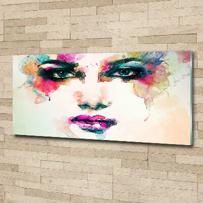 Pintura en acrílico horizontal Retrato de una mujer