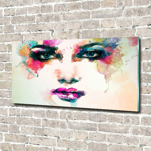 Pintura en acrílico horizontal Retrato de una mujer