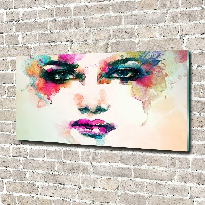 Pintura en acrílico horizontal Retrato de una mujer