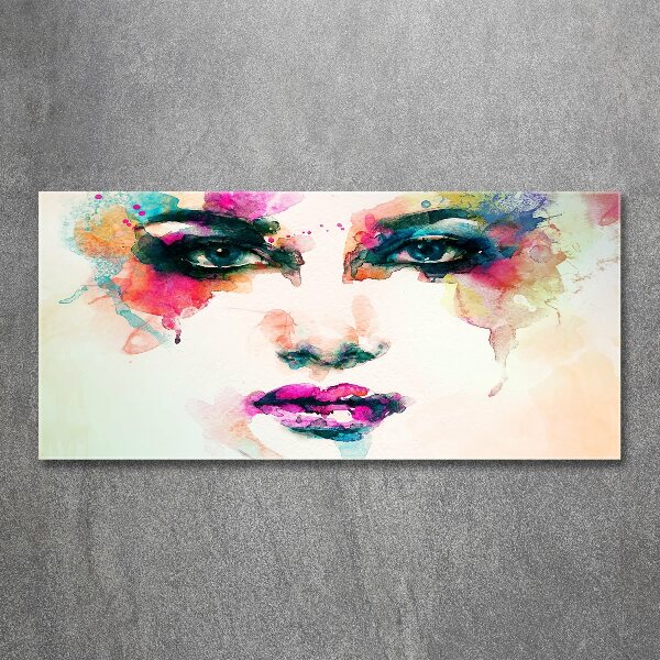 Pintura en acrílico horizontal Retrato de una mujer