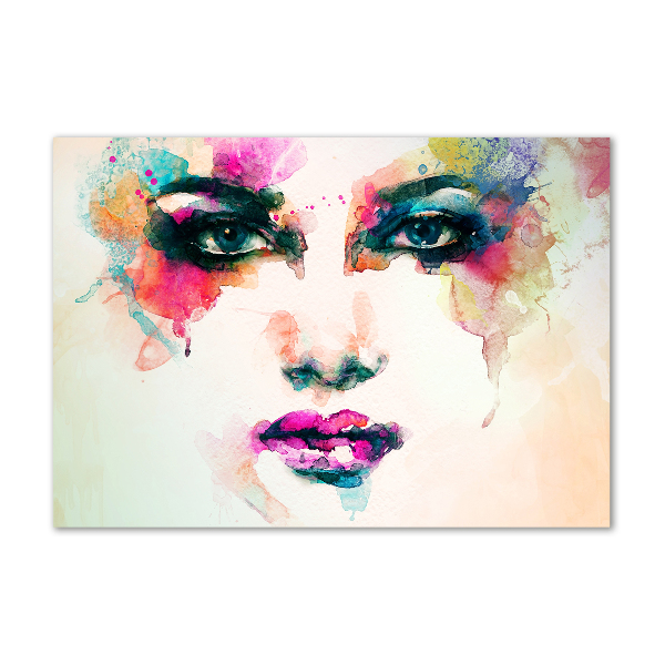 Pintura en acrílico horizontal Retrato de una mujer