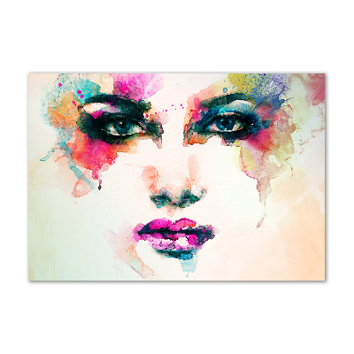 Pintura en acrílico horizontal Retrato de una mujer