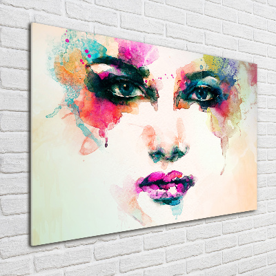 Pintura en acrílico horizontal Retrato de una mujer