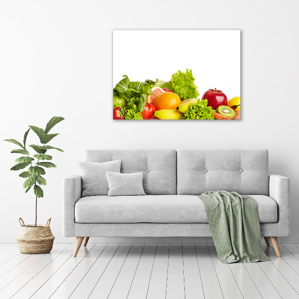 Pintura en acrílico horizontal Frutas y verduras