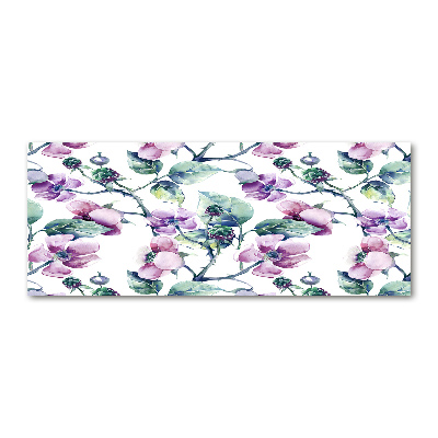 Pintura en acrílico horizontal flores de mora