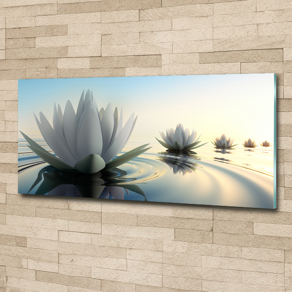 Cuadro metacrilato horizontal flor de loto