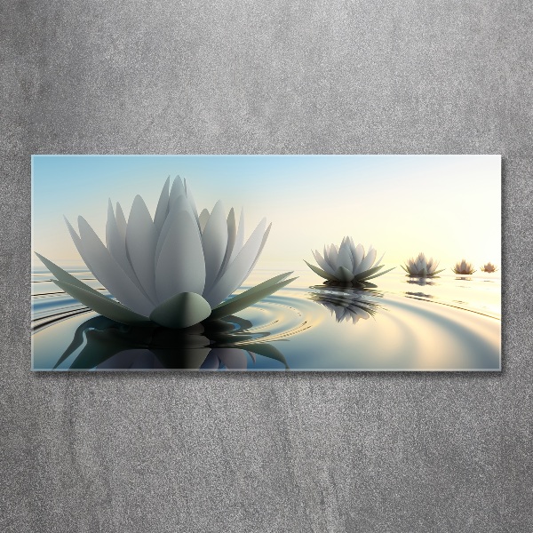 Cuadro metacrilato horizontal flor de loto