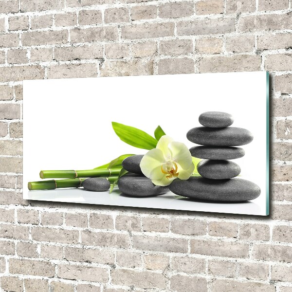 Pintura en acrílico horizontal Orquídea