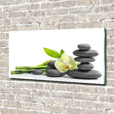 Pintura en acrílico horizontal Orquídea