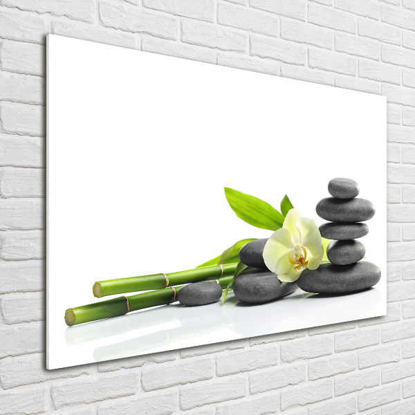 Pintura en acrílico horizontal Orquídea