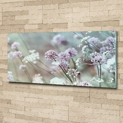 Cuadro metacrilato horizontal flores silvestres