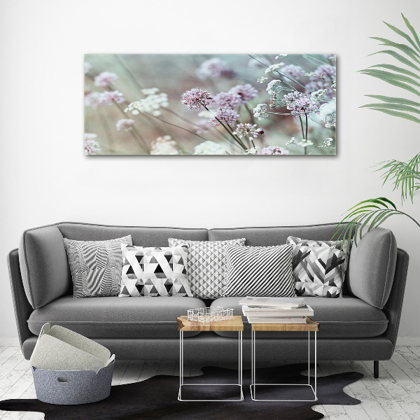 Cuadro metacrilato horizontal flores silvestres