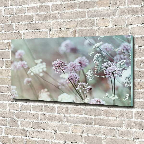 Cuadro metacrilato horizontal flores silvestres