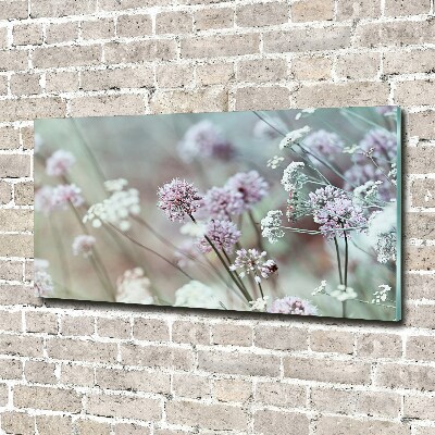 Cuadro metacrilato horizontal flores silvestres