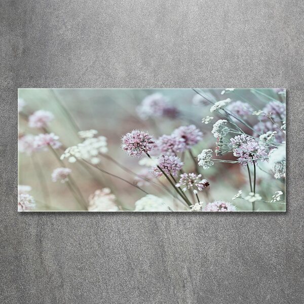 Cuadro metacrilato horizontal flores silvestres