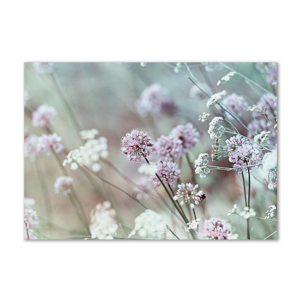 Cuadro metacrilato horizontal flores silvestres